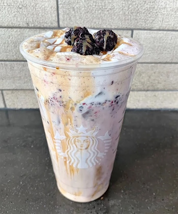 Starbucks Secret Menu Iced Coffee Drinks - Blackberry Caramel Macchiato