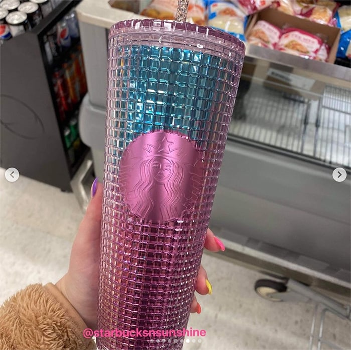 Starbucks Summer Cups 2021 - Pink Blue Bling Tumbler