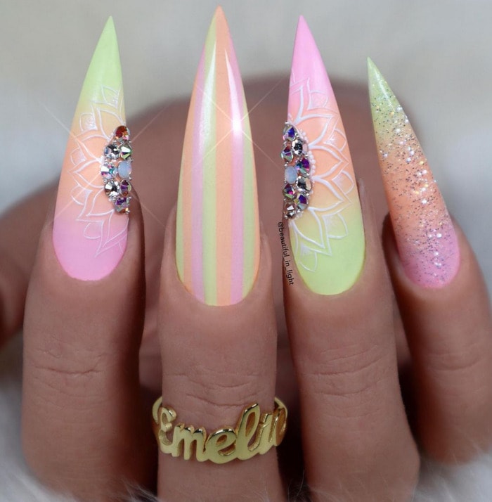 Nail Shapes - stiletto nails