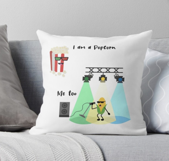 Popcorn Puns - I am a pop corn pillow