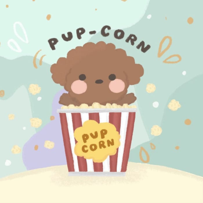 Popcorn Puns - pup-corn