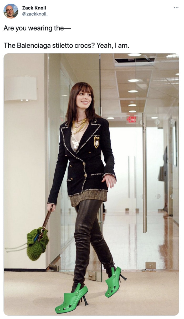 Balenciaga Crocs - devil wears prada