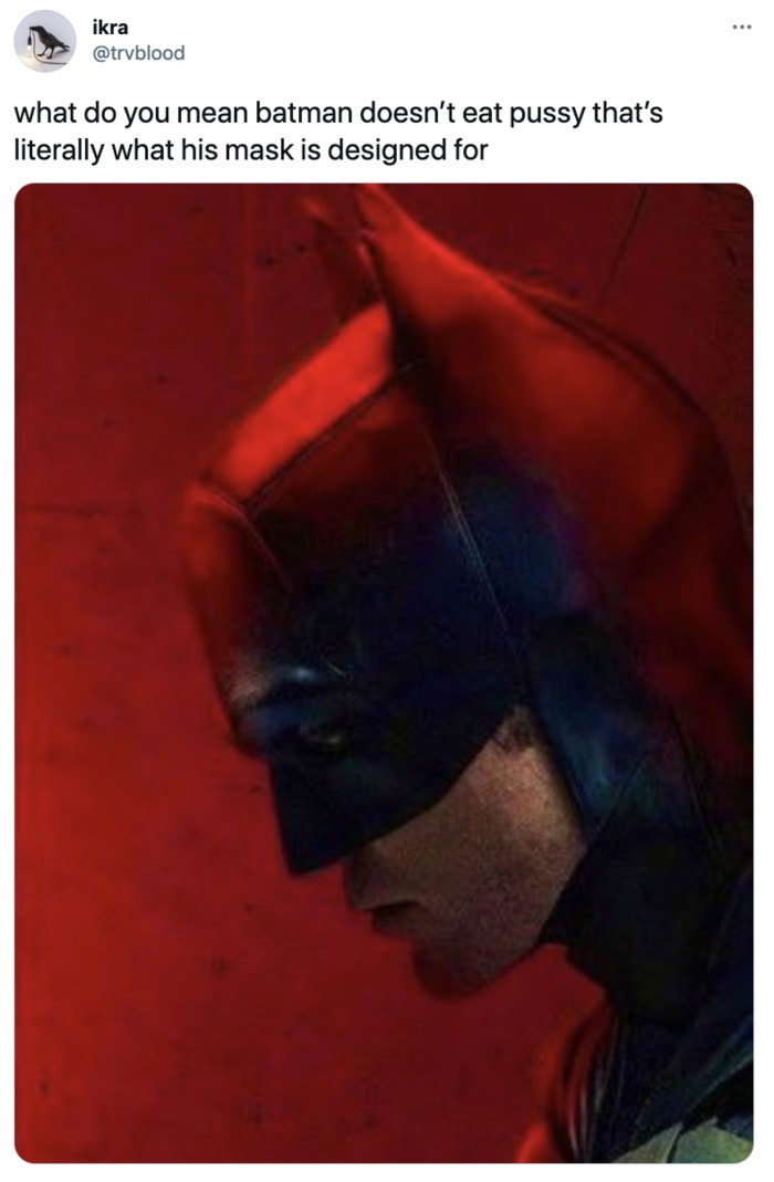 Batman Going Down on Catwoman - Mask