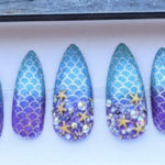 Beach Nail Art - mermaid press on nails