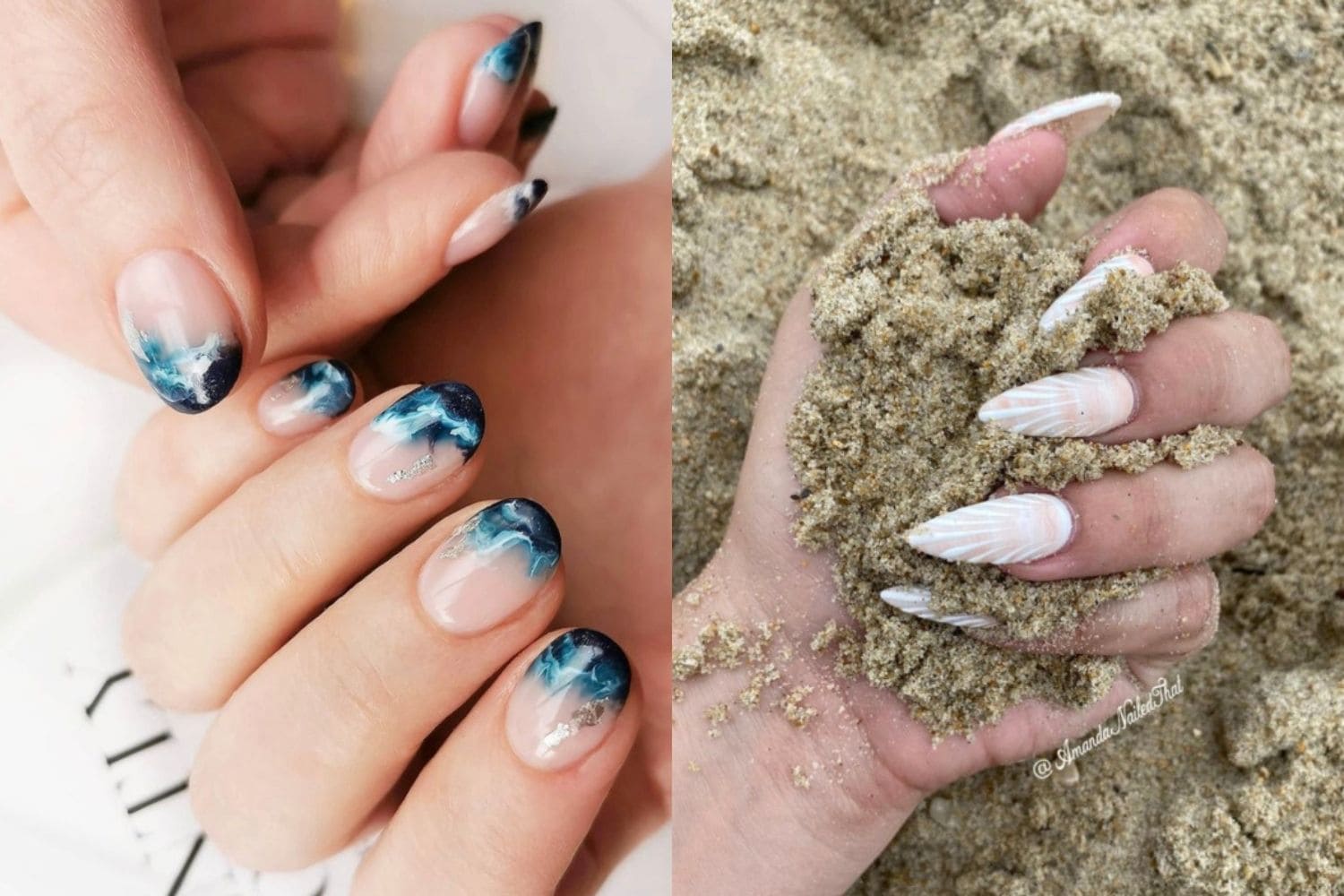 15 Beach Nail Art Designs That Go With Tan Lines - Let's Eat Cake