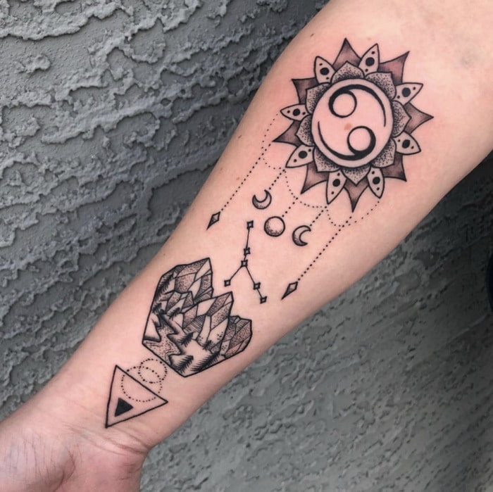 15 Cancer Zodiac Tattoos To Inspire Your Next Ink - Let's Eat Cake 15 Cancer Zodiac Tattoos To Inspire Your Next Ink - Let'S Eat Cake