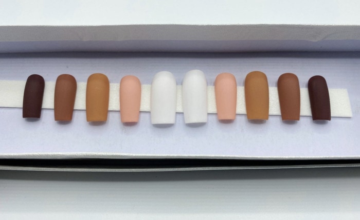 Ombre Nails - Neutral matte press ons