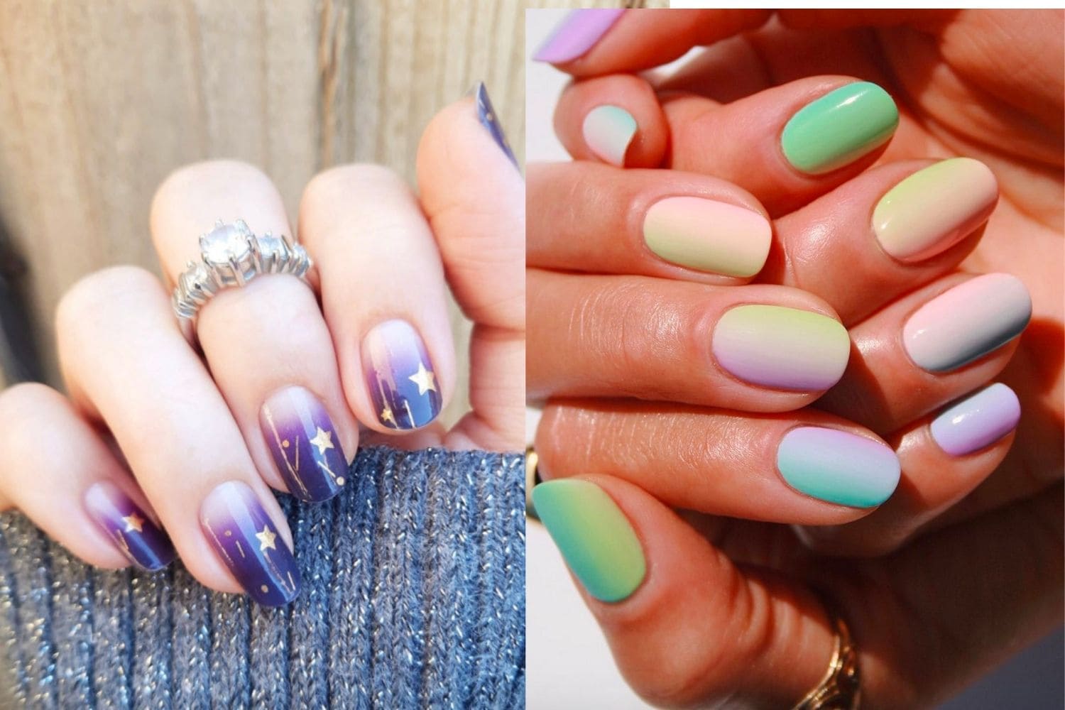 6. Two Tone Ombre Nail Design for Short Nails - wide 6