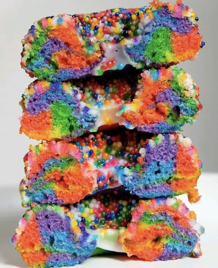 Rainbow Donuts - Cake Donuts with Sprinkles