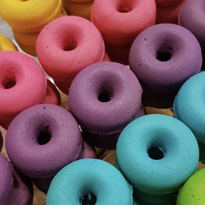 Rainbow Donuts - Rainbow donut tray