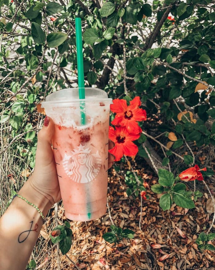 Starbucks Secret Menu Refreshers - Pink Starburst Drink