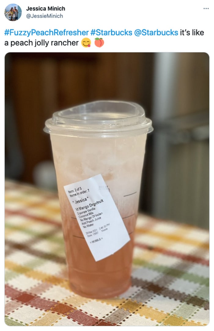 Starbucks Secret Menu Refreshers - Fuzzy Peach Drink