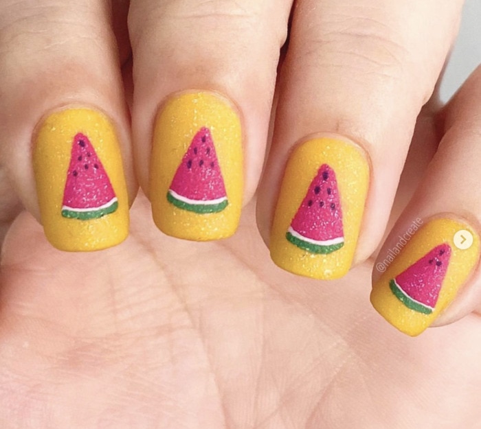 Summer Nail Designs - watermelon nails