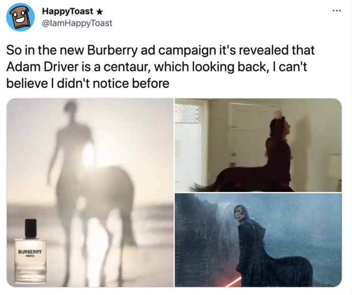 Adam Driver Centaur Memes - kylo ren