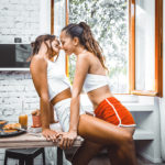 Dirty Talk - couple flirting at kitchen table