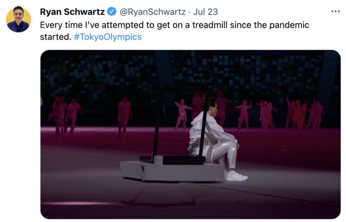 Olympic Memes Tweets - opening ceremony treadmill