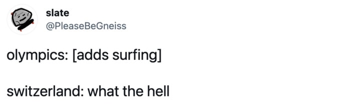 Olympic Memes Tweets - surfing sweden