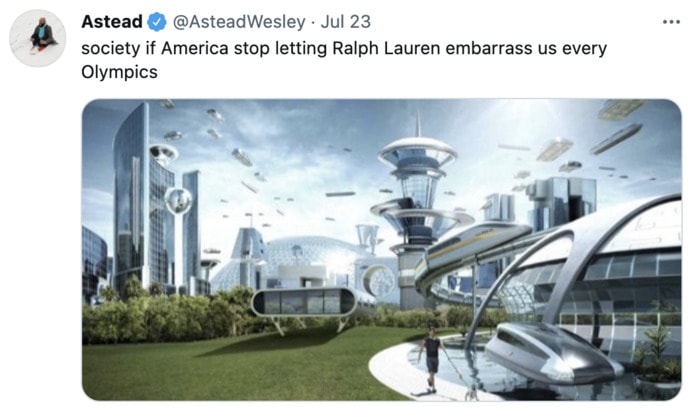Olympic Memes Tweets - ralph lauren USA outfit