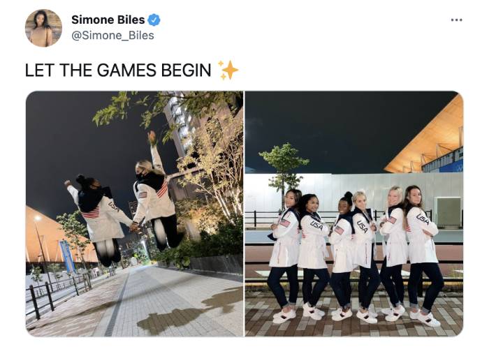 Simone Biles Olympics - team picture
