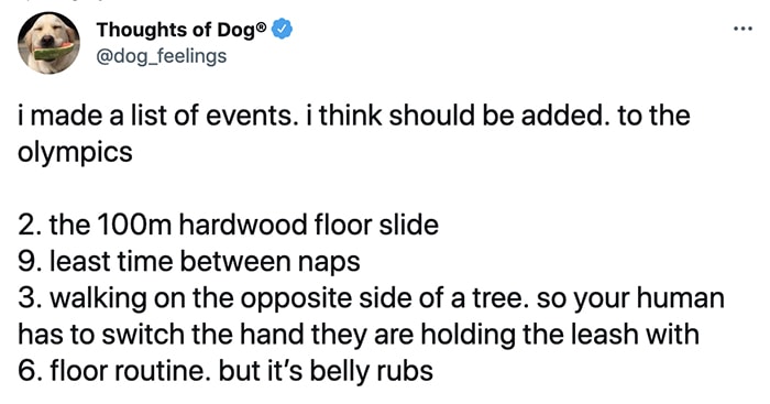 Tokyo Olympics Memes Tweets - dog events