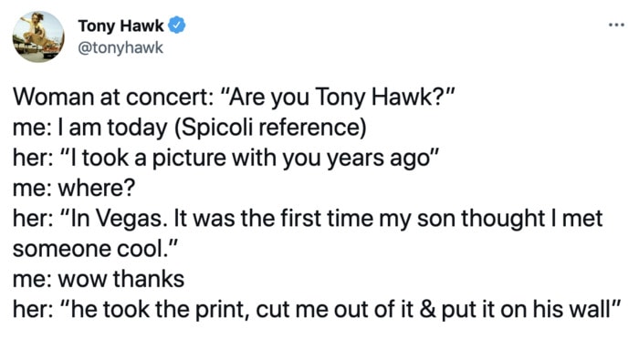 Tony Hawk Tweets - Spicoli