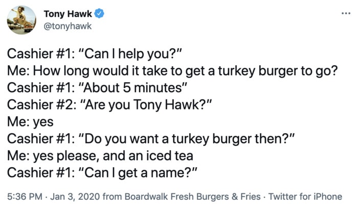 Tony Hawk Tweets - are you
