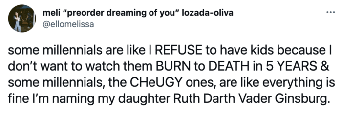 Cheugy Tweets - having kids