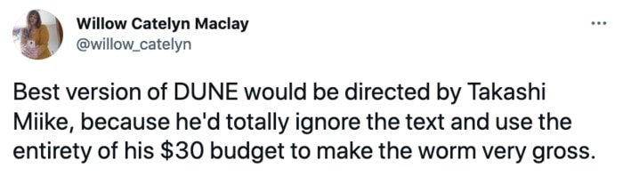 Dune Tweets - Takashi Miike