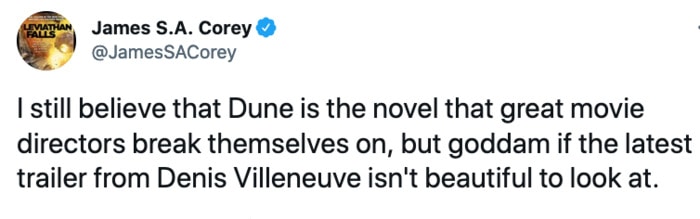 Dune Tweets - beautiful trailer