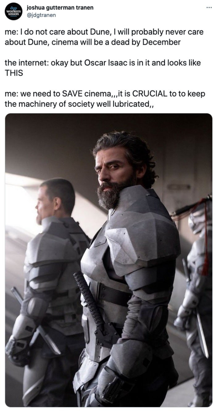Dune Tweets - Oscar Isaac saves cinema