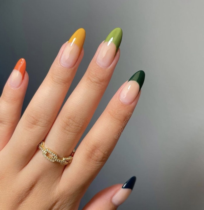 Fall Nail Designs - autumn ombre tips
