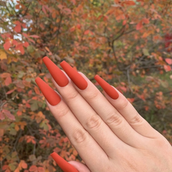 Fall Nail Designs - burnt orange nails