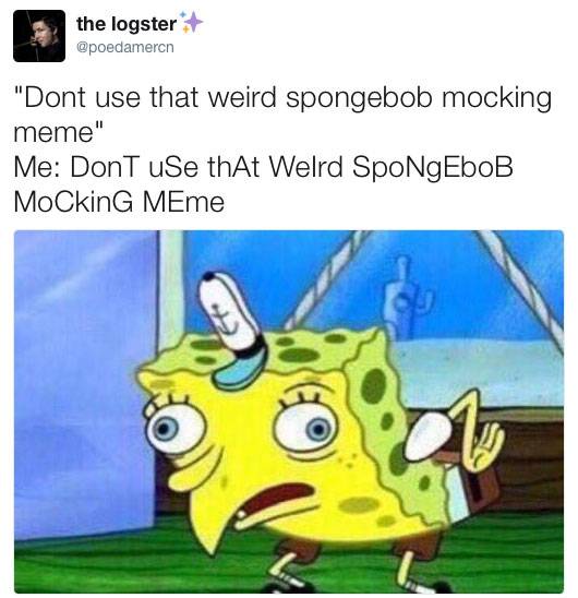 Funny Memes - mocking spongebob