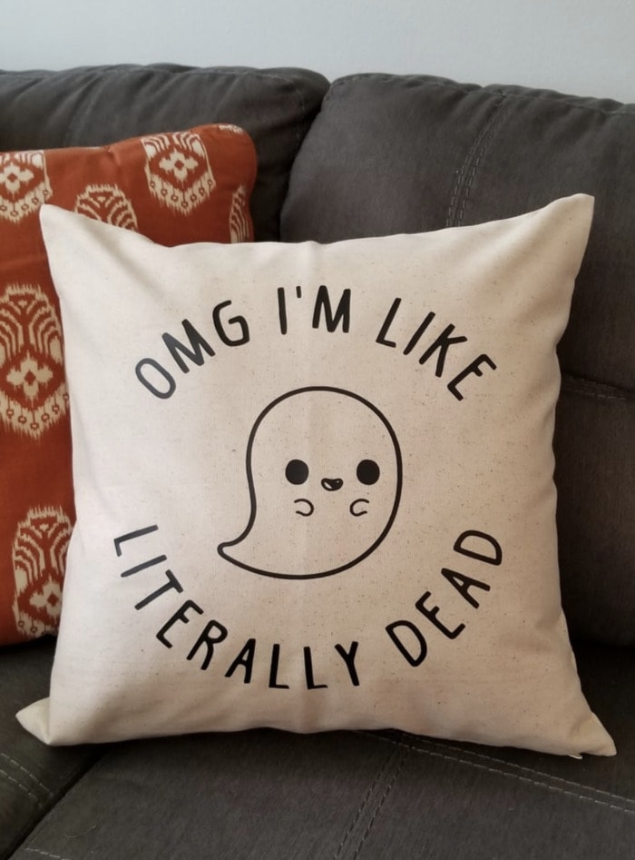 Ghost Puns - Literally Dead pillow