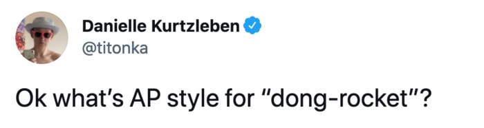 Jeff Bezos Space Tweets - AP style dong rocket