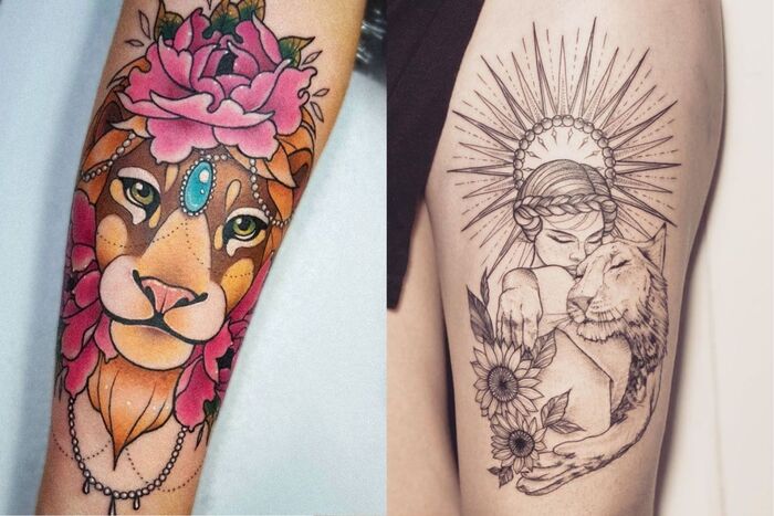 Lion Tattoo  Tattoo Ideas and Inspiration in 2020  Body   Animal  tattoos for women Leg tattoos women Thigh tattoos women