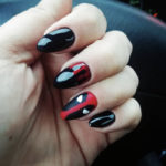 Marvel Nails - Deadpool nail art