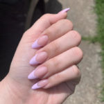 Purple Nail Designs - lavender tips