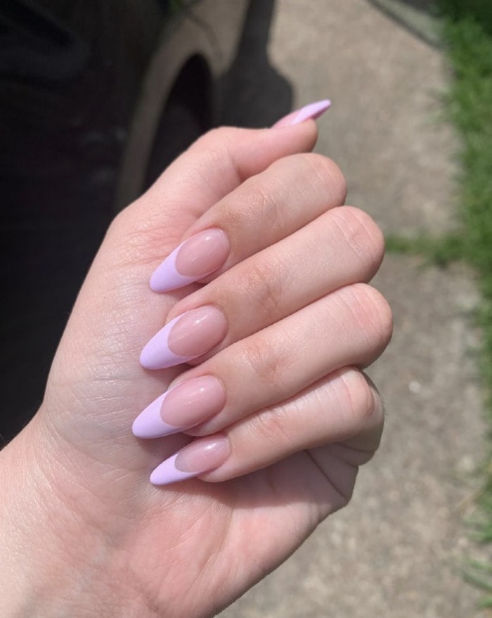 Purple Nail Designs - lavender tips
