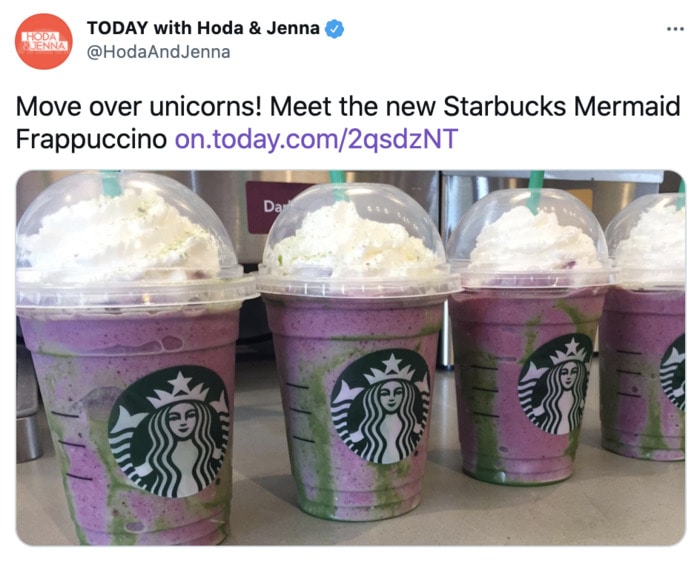 Starbucks Zodiac Sign Frappuccino - Mermaid Frappuccino