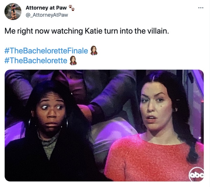 Bachelorette Finale Tweets - villain