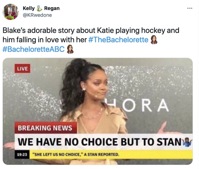 Bachelorette Finale Tweets - Rihanna