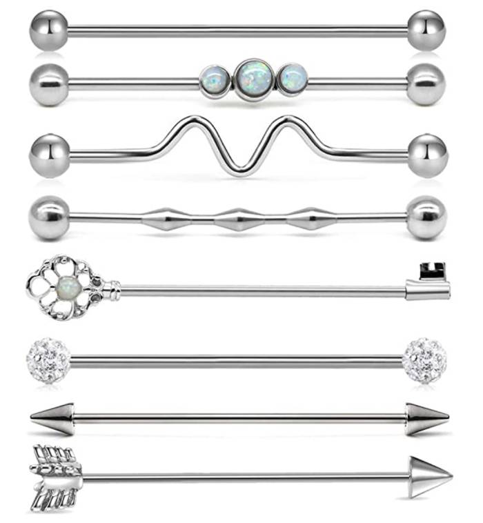 Industrial Piercing - silver jewelry 