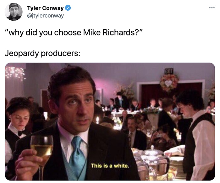 Mike Richards Jeopardy Host Memes - white