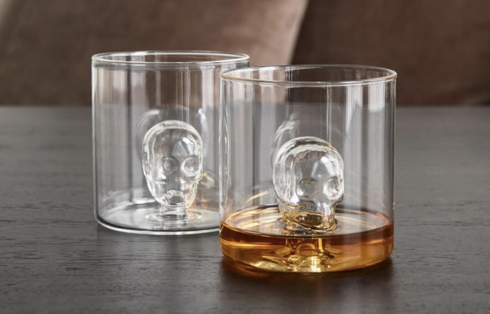 Pottery Barn Halloween - Skull Glasses