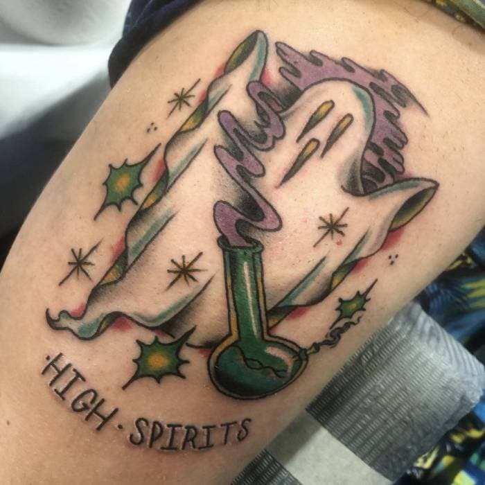 Pun tattoos - high spirits