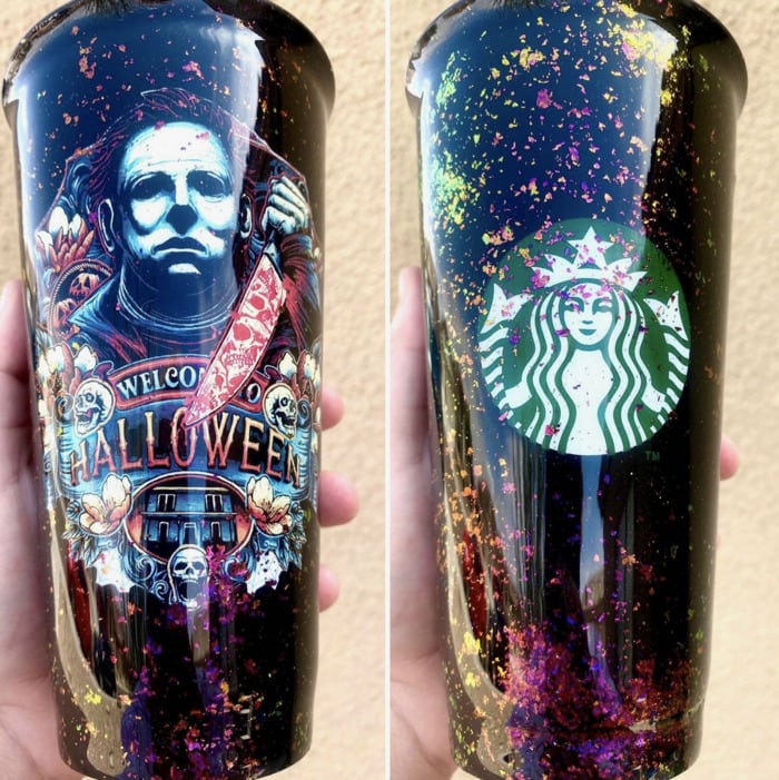 Starbucks Halloween Cups - Michael Myers Snowglobe