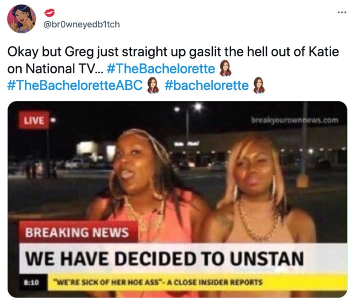 Bachelorette Tweets - must unstan