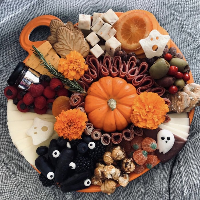 Halloween Charcuterie Boards - Autumn Pumpkin Board
