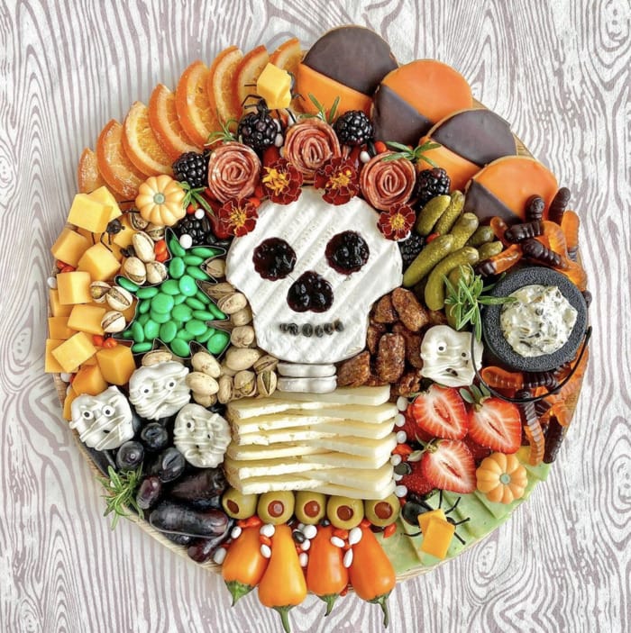 Halloween Charcuterie Boards - Dia de los Muertos charcuterie board